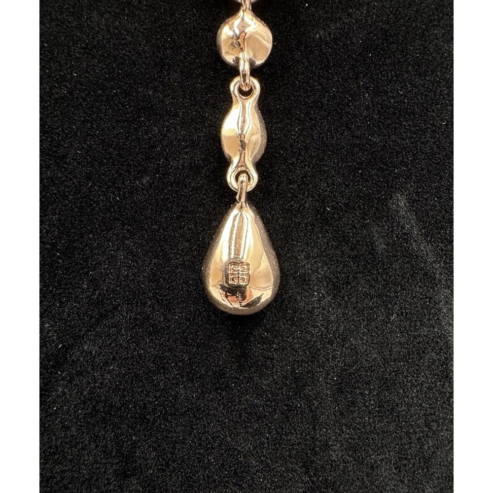 Givenchy Rose Gold Tone Parure Crystal Y Drop Necklace Bracelet Dangle Earrings - Picture 16 of 16